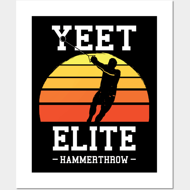 Yeet Elite Hammerthrow Retro Track N Field Athlete Wall Art by atomguy